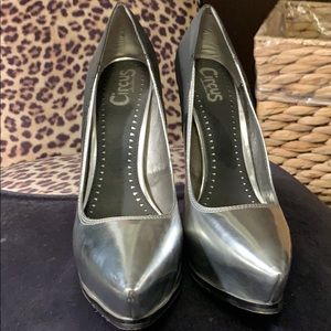 Sam Elderman Black and silver platforms
